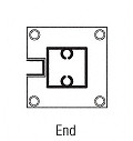 CRL D990A12E Satin Anodized 12" End Design Series Partition Post