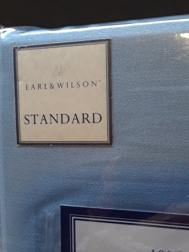 Earl & Wilson Collection Pillowcases blue solid 100% Cotton standard 300 tc New