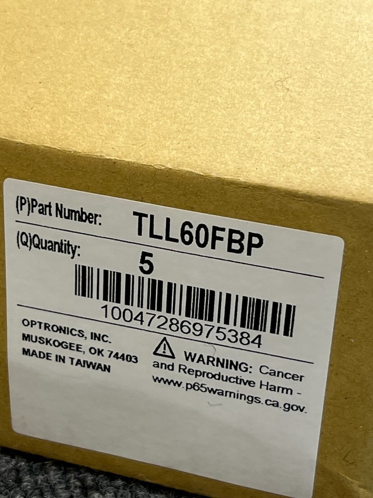 (QTY 5) Optronics TLL60FBP Thinline LED Rectangle Work Light, Flood Beam, 12-24V