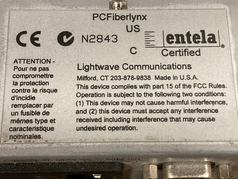 Lightwave Communications PCFiberlynx TX Transmitter 200.100.0100