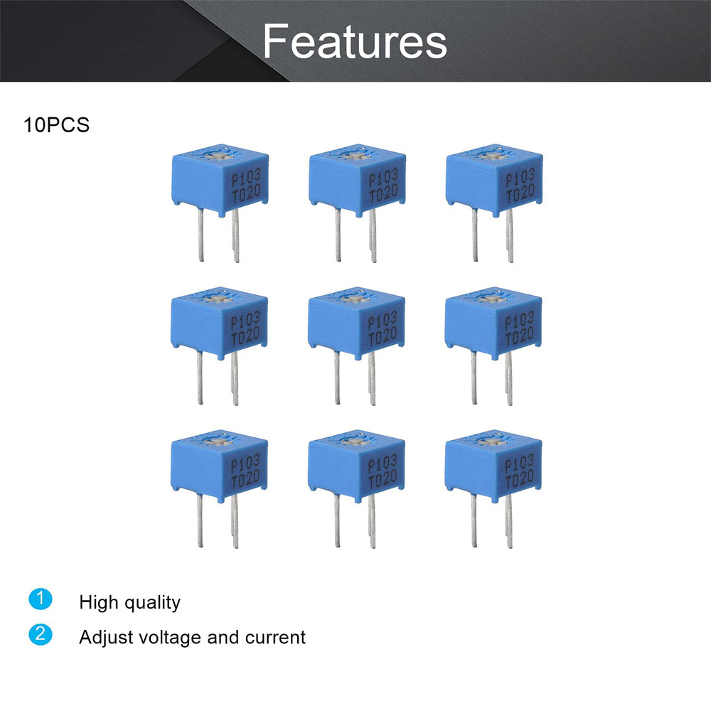 10Pcs 10K Ohm Multiturn Trimmer Potentiometer Variable Resistor High Precision P