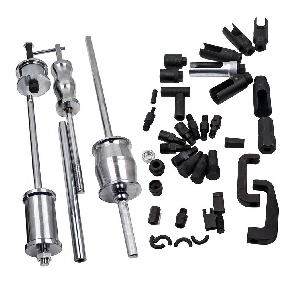 Auto Truck Diesel Injector Extractor Slide Hammer Puller Adapter Tool Kits 40PC
