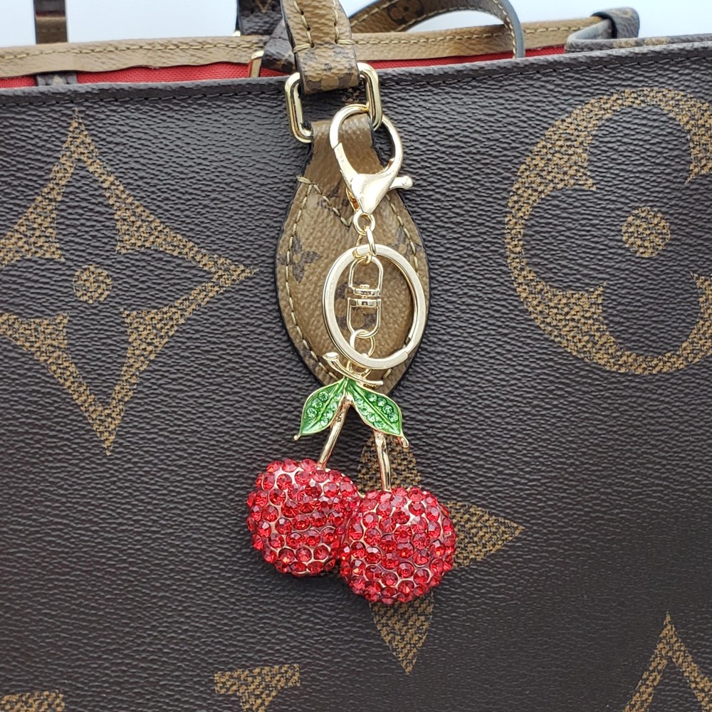 Authentic Louis Vuitton Lock & Key with Unbranded Fruit Charm, Keychain