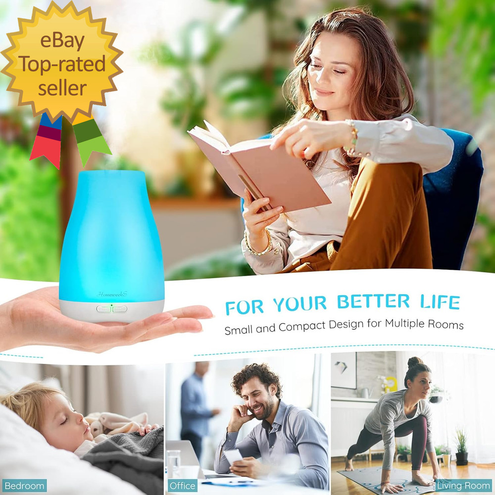 Diffusers 100Ml Colorful Essential Oil Diffuser with Adjustable Mist Mode Auto
