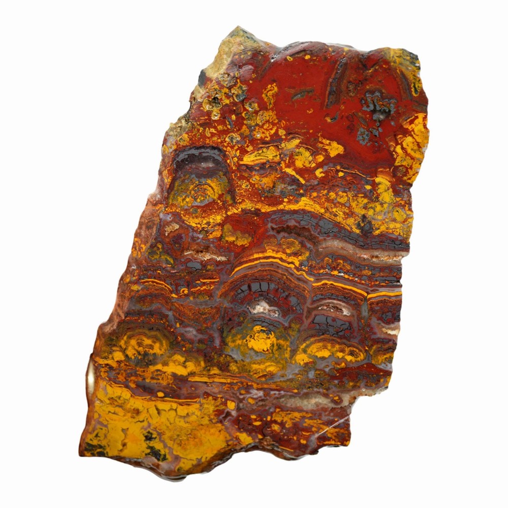 Apple Valley Jasper Slab - Deep Red Stunning Hematite Flowers