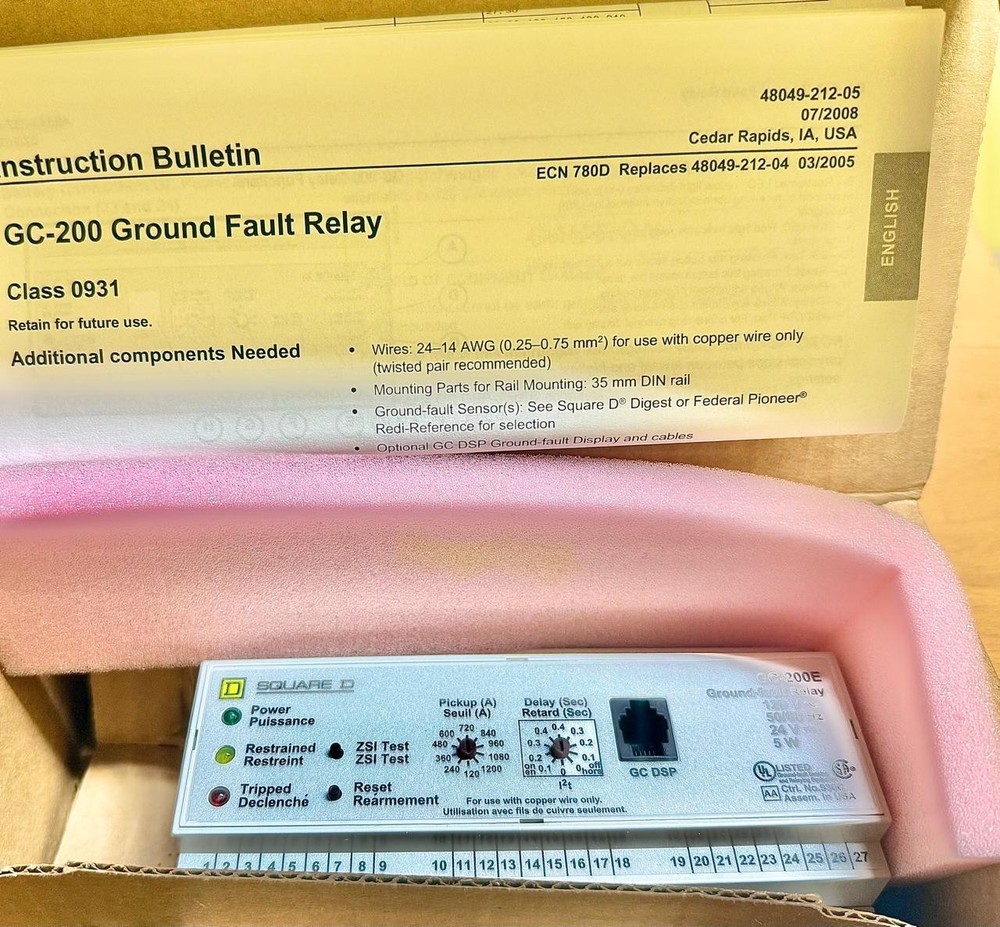 1  GC-200E Relay Square d Schneider Electric