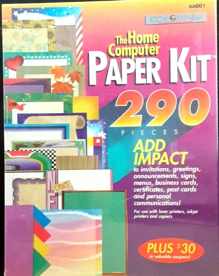 ICON GRAPHIX The Home Computer Paper Kit NIB