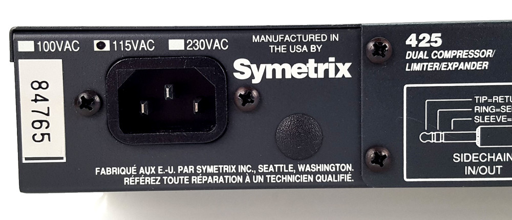 Symetrix 425 Dual Compressor/Limiter/Expander -2-Channel VCA Dynamics Processor