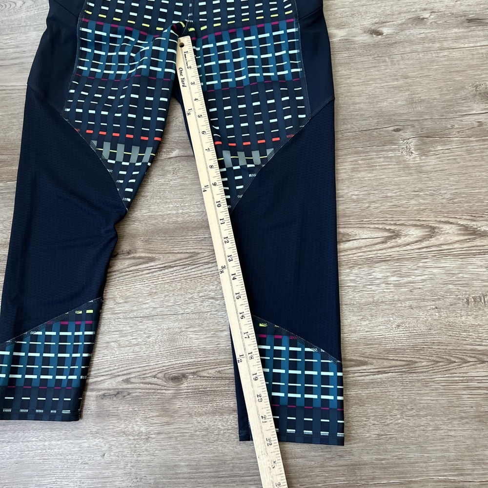 Athleta Crop Leggings Womens Medium Navy Patterns