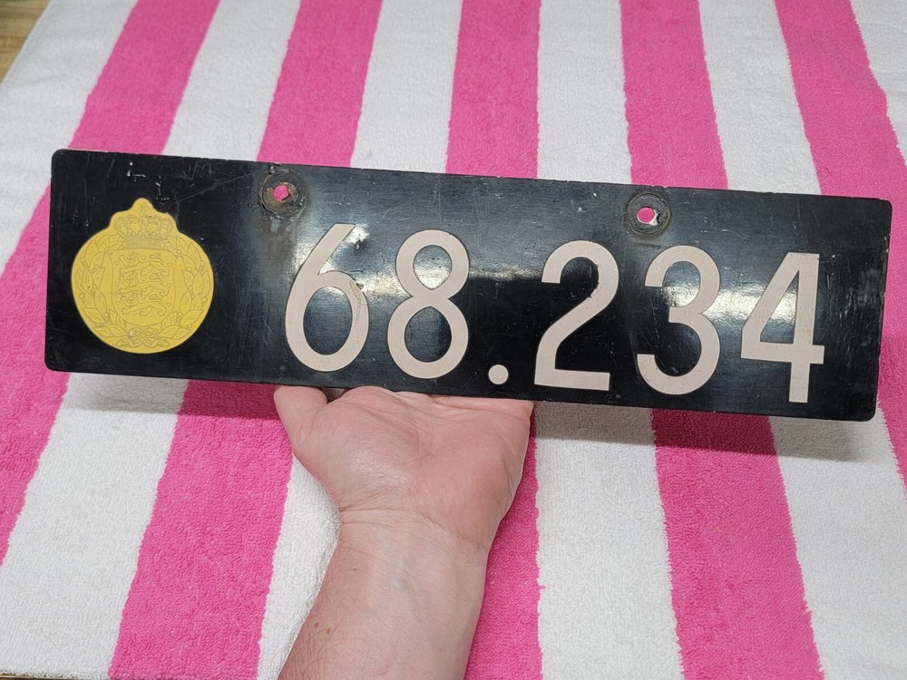 Vintage Denmark Army License Plate