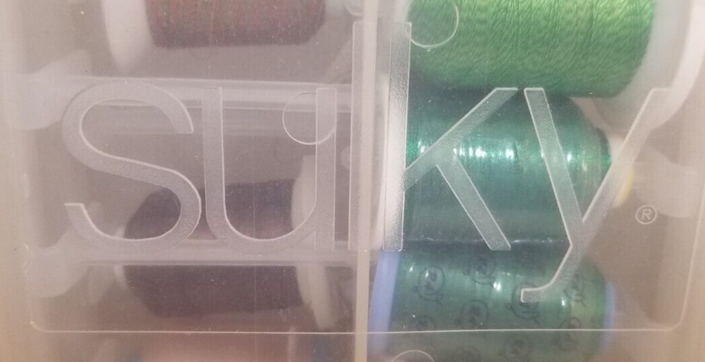 Sulky machine embroidery thread case w 45 spools of RA thread