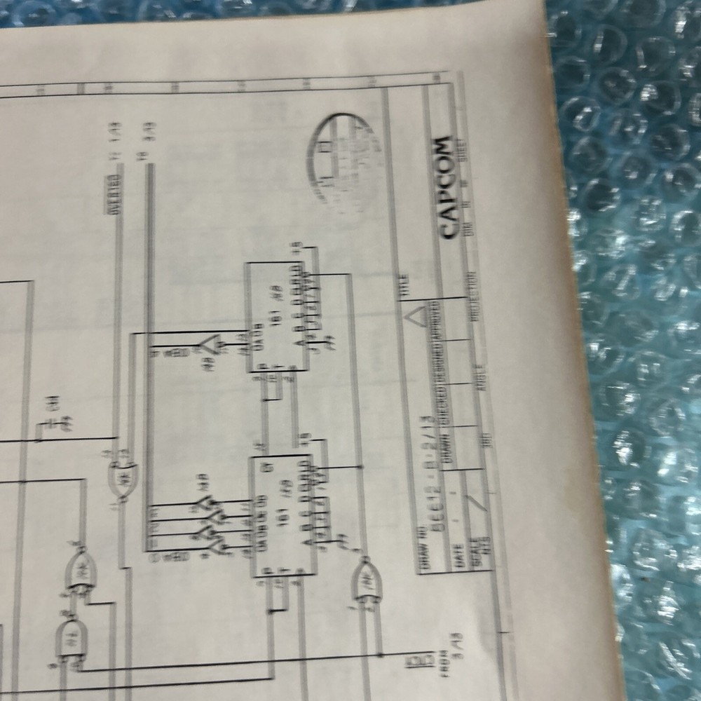 original BIONIC COMMANDO CAPCOM video game arcade game manual w/schmatics