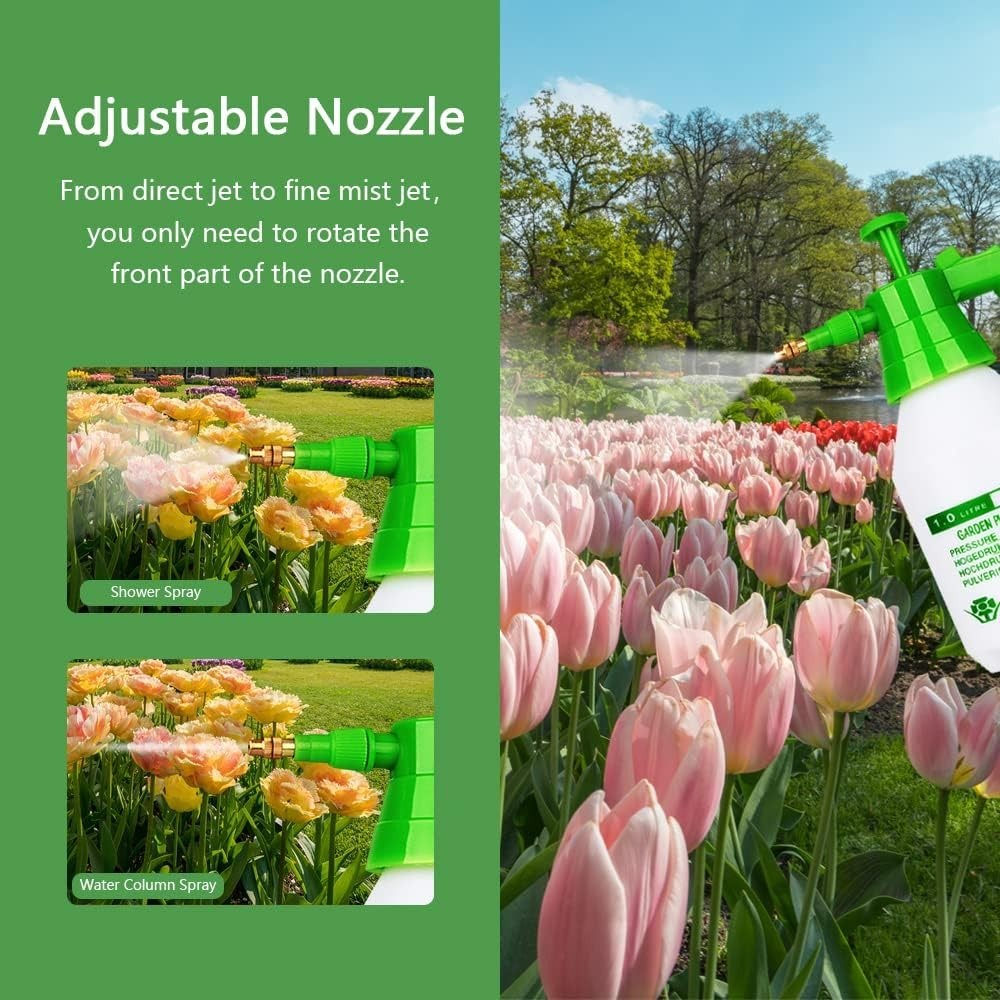Versatile 68oz Hand-Held Garden Pressure Sprayer with Adjustable Nozzle