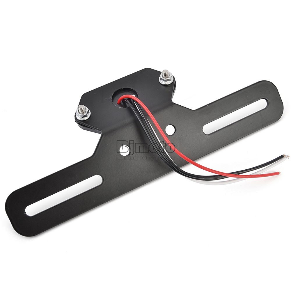 Motorcycle Integrated License Plate Holder Bracket Brake LED Light Universal