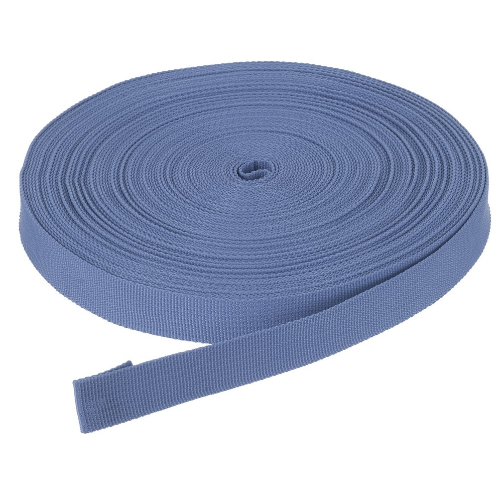 10Yard x 3/4" Width Nylon Webbing Strap Poly Flat Webbing Strapping Grey Blue