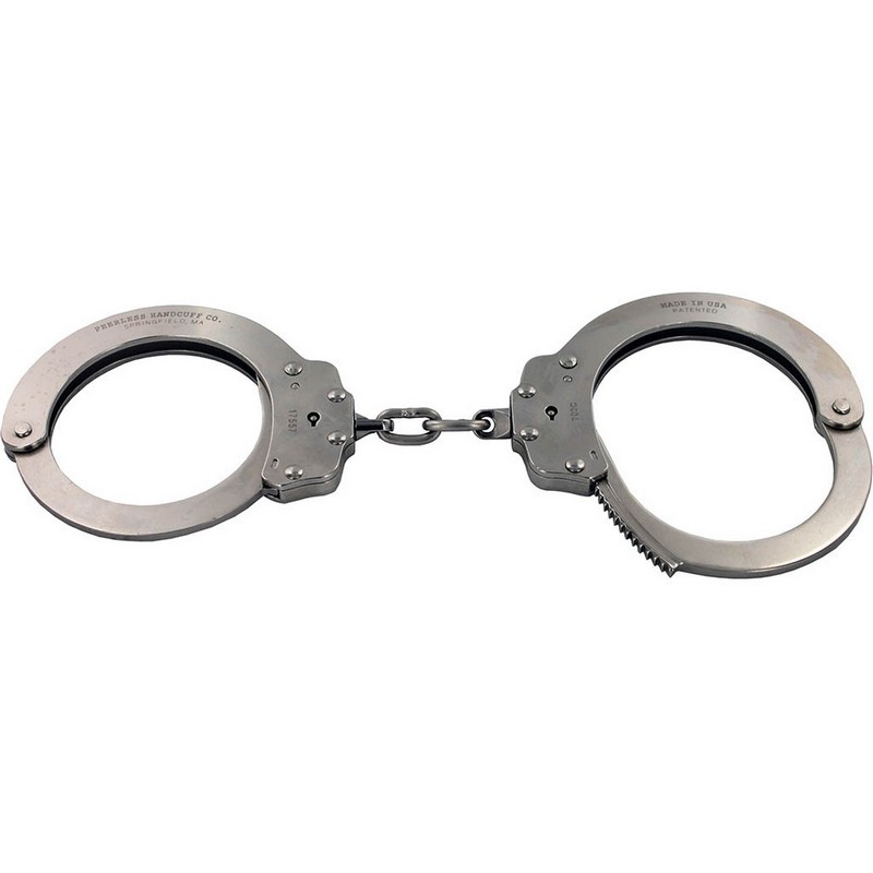 Peerless Model 702C Oversized Chain-Linked Handcuffs & Keys, Nickel