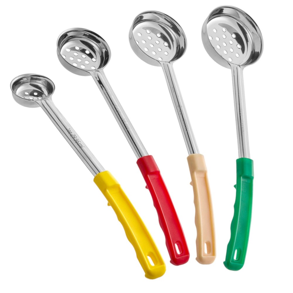 Portion Control Ladles Spoons 4 PCS Set, Perforated Serving Spoodle, 1-4 oz