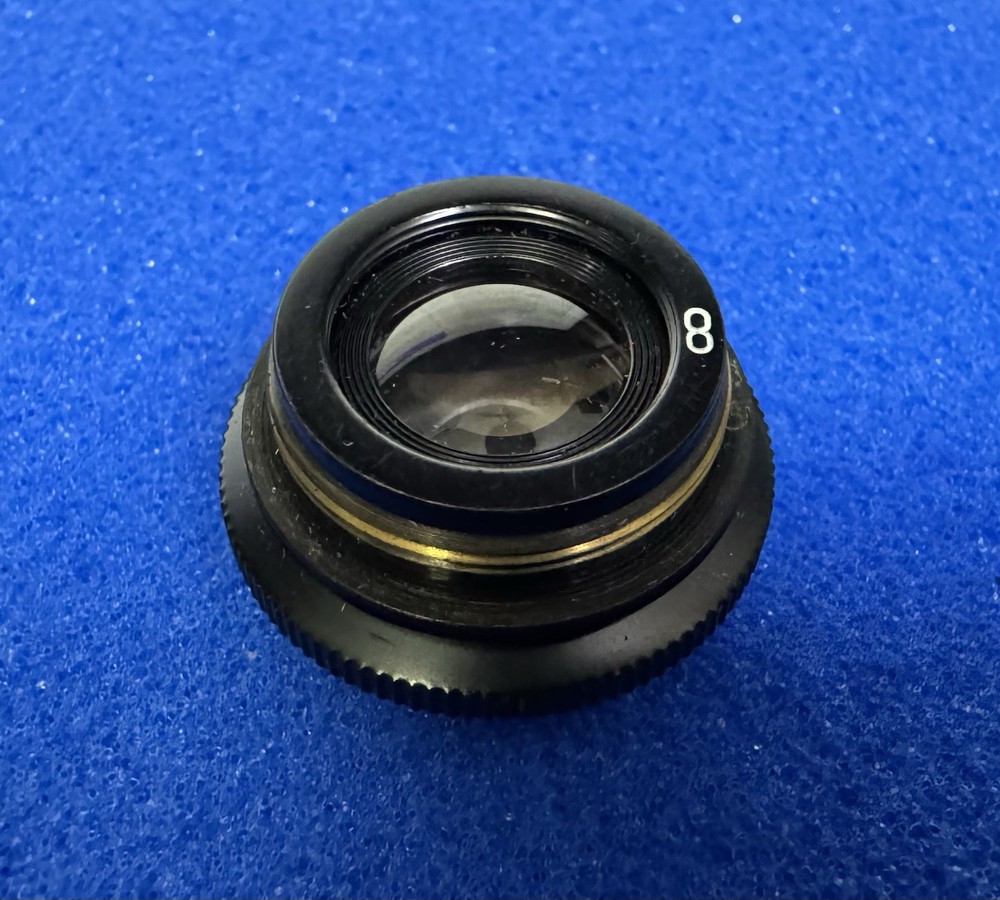 Leitz Milar 50mm 1:4.5 Microscope Objective Lens With Aperture