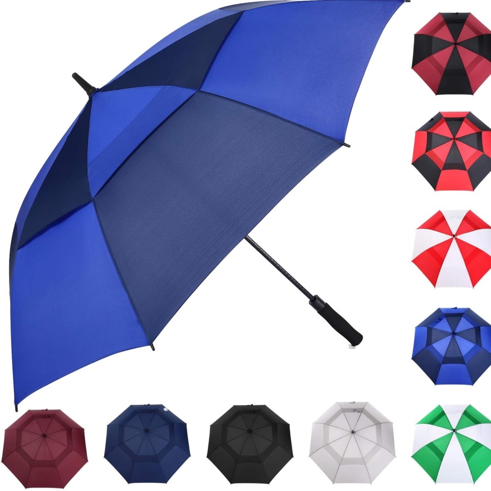 Extra Large Golf Umbrella, 54/62/68/72 Inch Automatic Open, Oversize Double C...