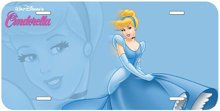 Cinderella Aluminum Novelty Auto License Plate