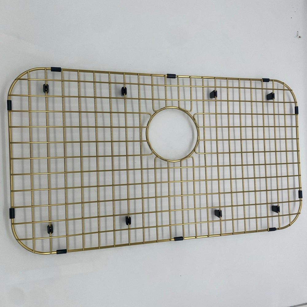 Starstar Sinks Protector Matte Gold Stainless Kitchen Sink Bottom Grid 26x14