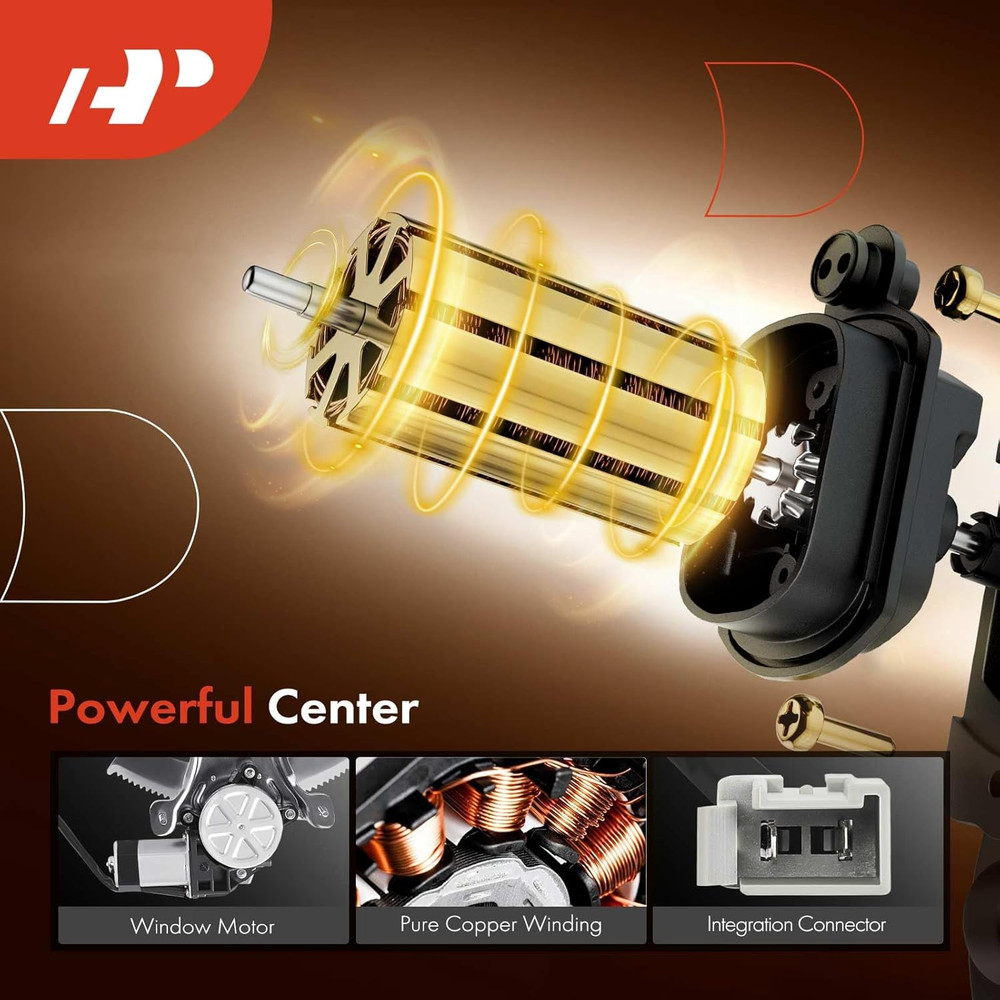 Front Left Driver Side Power Window Regulator & Motor for 1994-2004 Ford Mustang