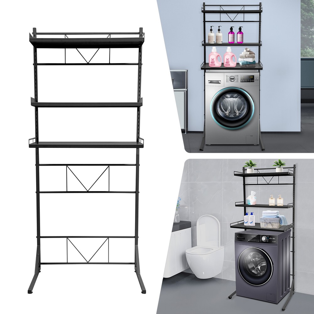 3 Tier Multi-functional Washing Machine Shelf Space Saving Washing Machine Shelf