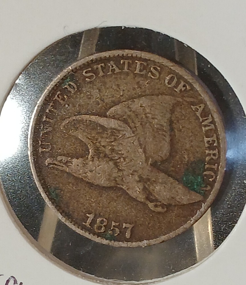 1857 Flying Eagle Cent 1c F-VF