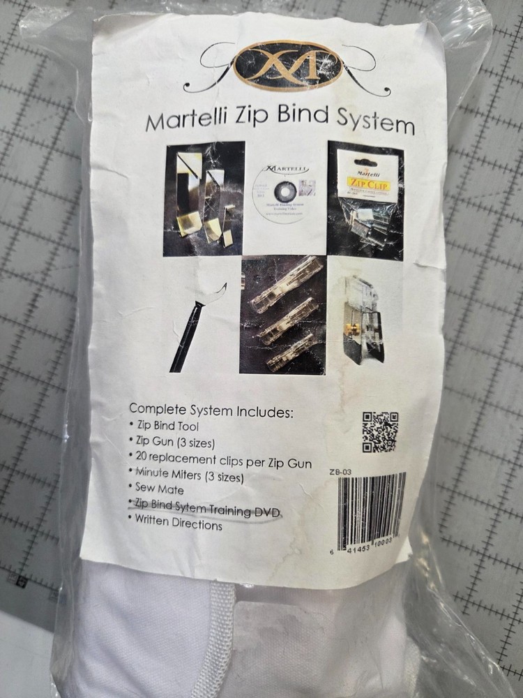 Martelli Zip Bind System for hand and stitch in the ditch machine binding
