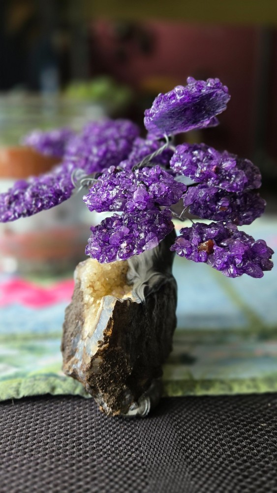 GEMSTONE TREE - AMETHYST AND CITRINE