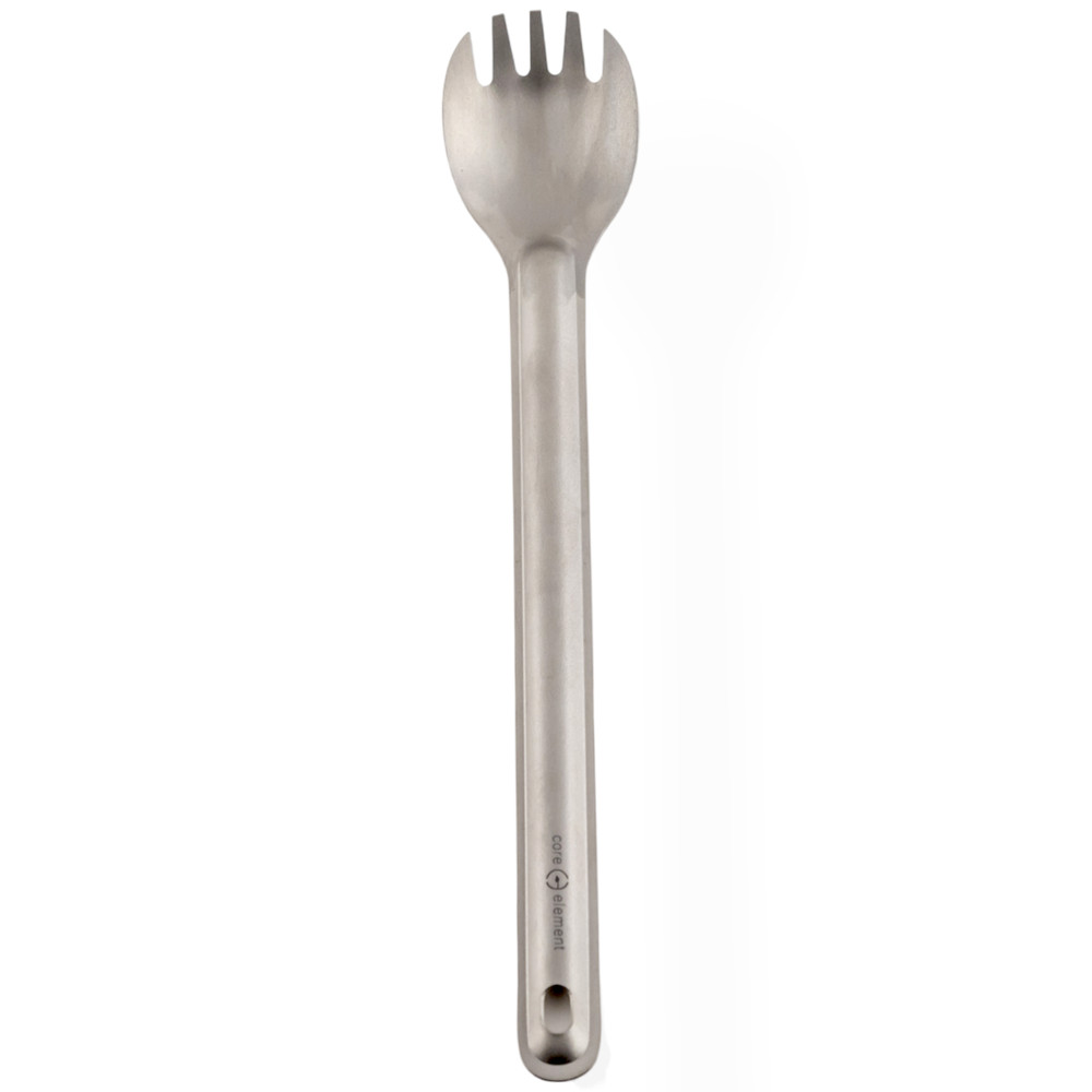 4-PACK Titanium Long Handle Spork Ultralight Backpacking Core Element Deep Pouch
