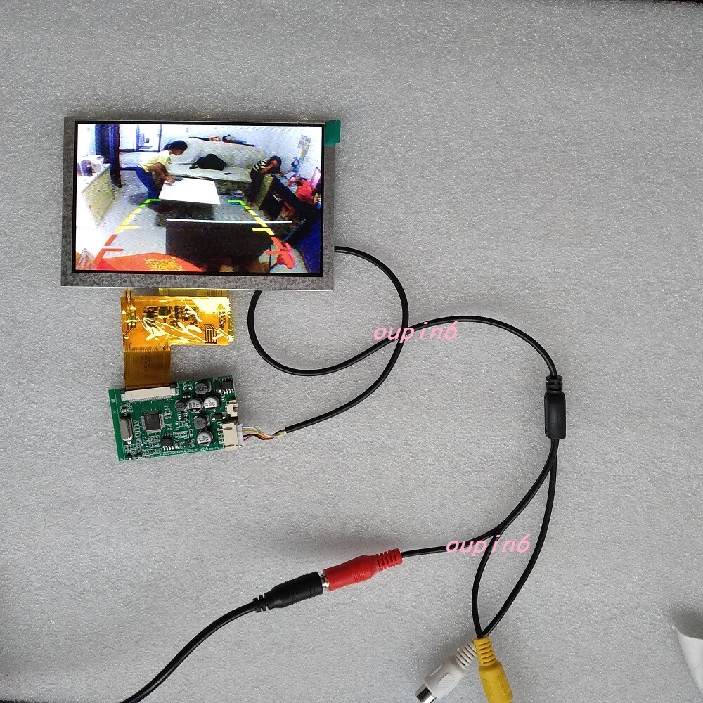 2AV LCD controller board kit + 5" panel 800X480 Display car Screen Reverse image