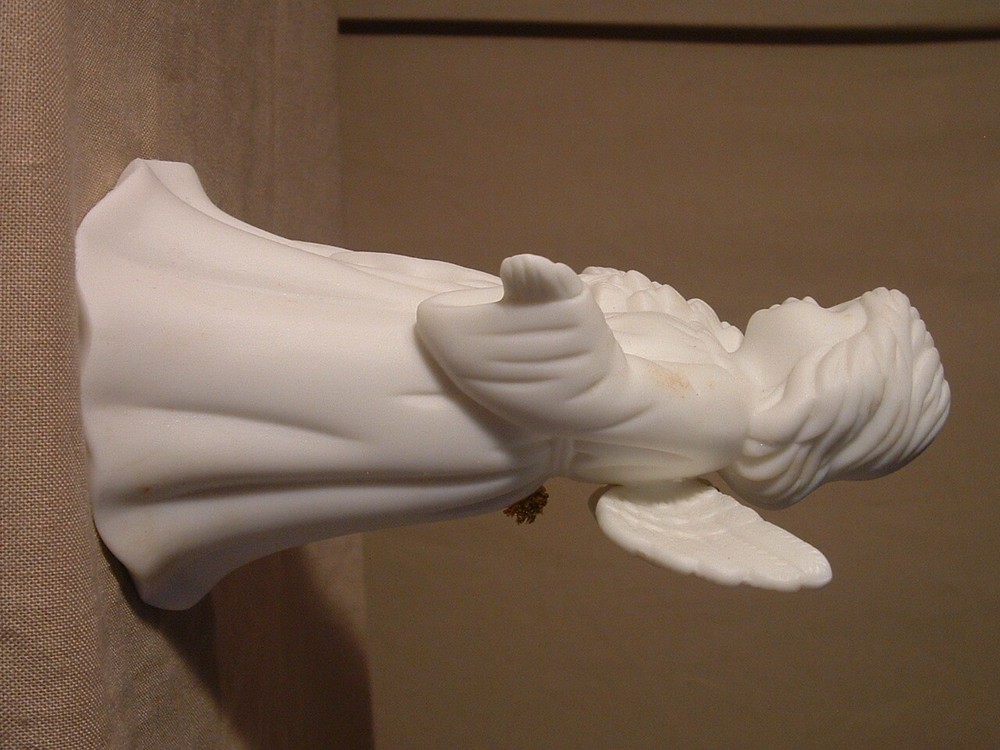4 ANGEL BELLS, VINTAGE WHITE CERAMIC, 4 DIFFERENT MODELS, AVON?