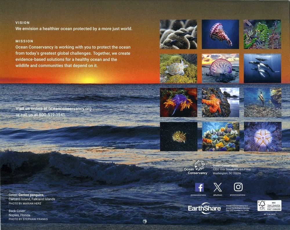 2025 Ocean Wildlife Calendar - Ocean Conservancy