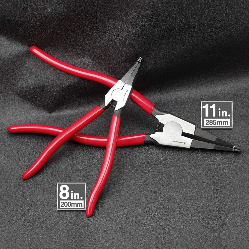 2 Pcs Special Ring Retaining Ring Pliers Set Lock Ring Pliers Flat for Removing