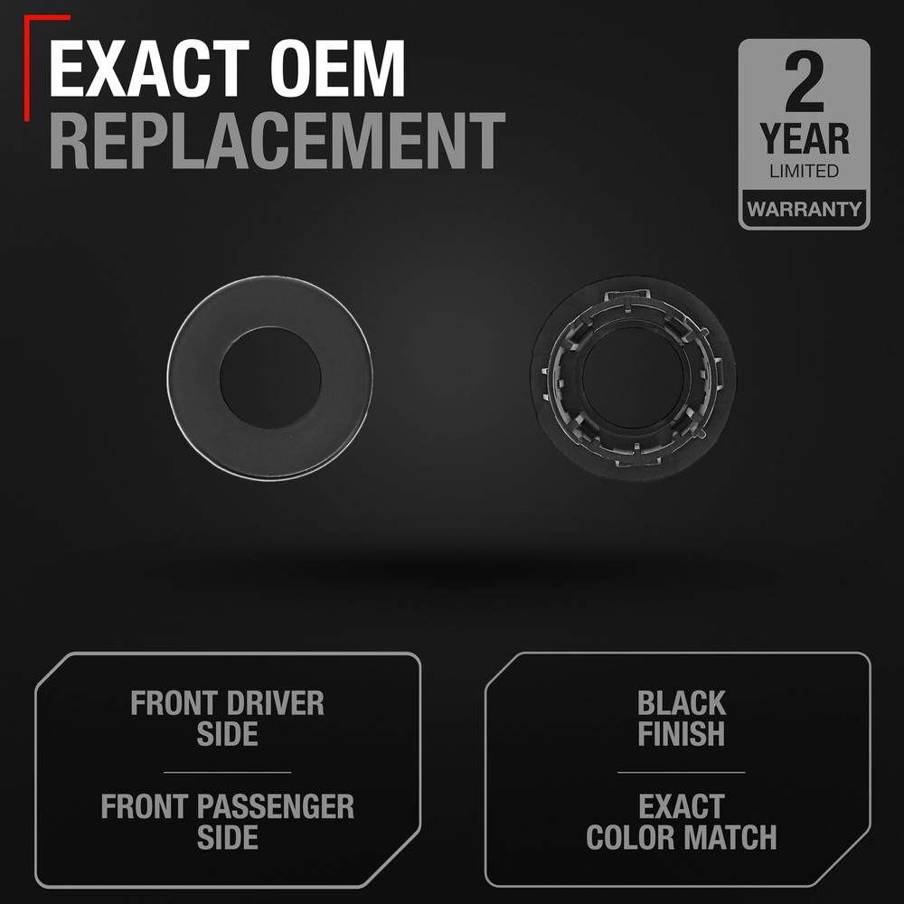 Parking Sensor Bezels for Dodge Ram 1500 - Front Bumper, Plastic