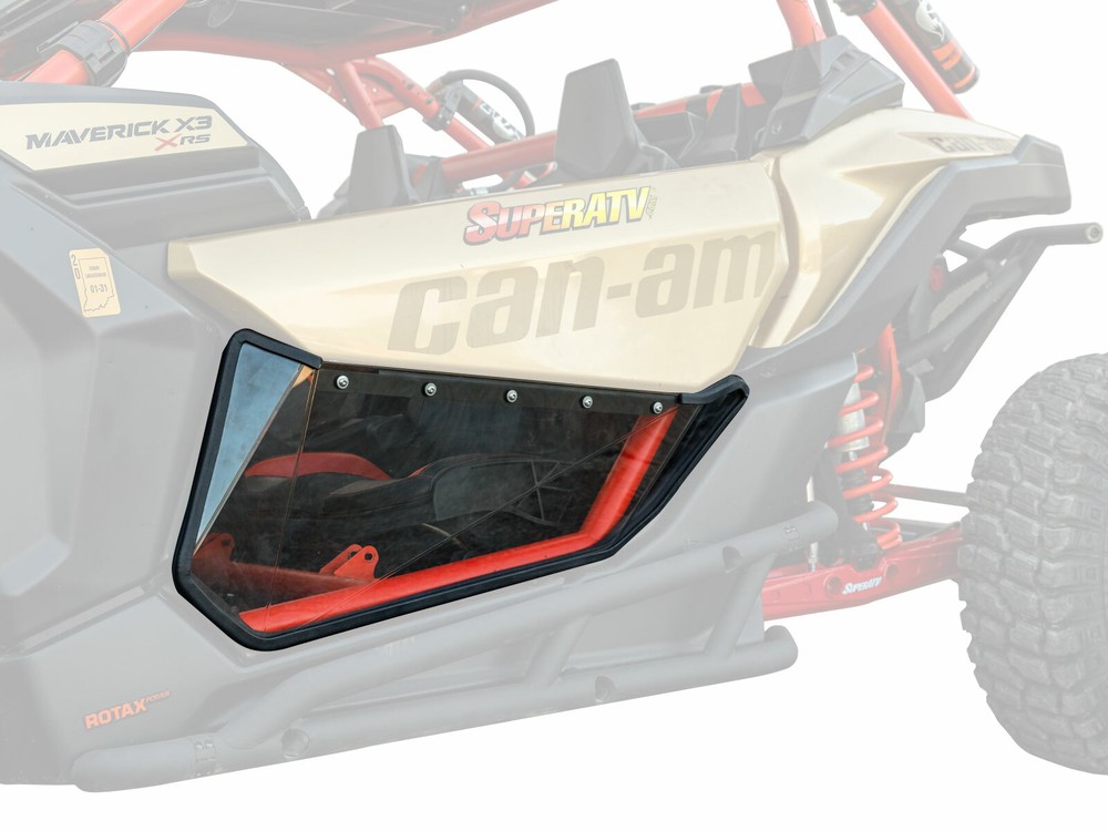 SuperATV Clear Lower Doors for Can-Am Maverick X3 (2017+)