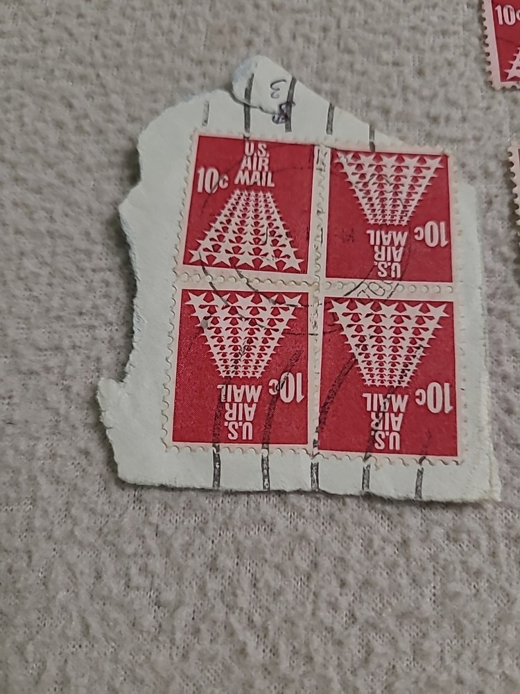 VTG. SIX 10 CENT U.S. AIR MAIL STAMPS (ENVELOPE 3)