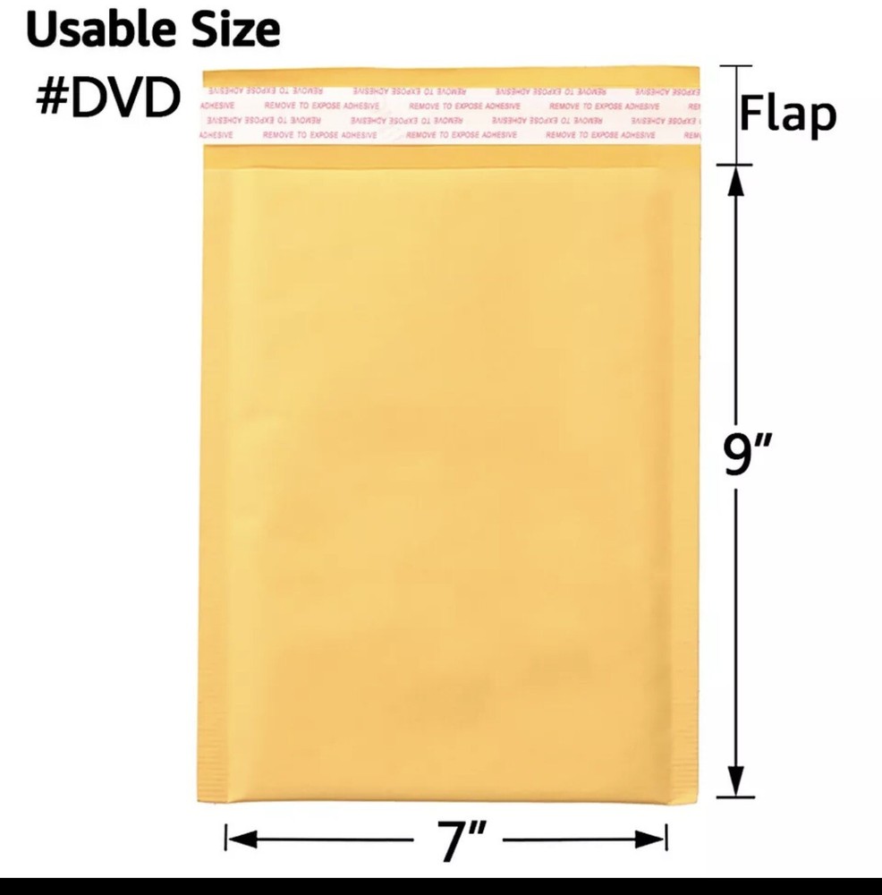 30 Bubble Mailer Padded Envelope Shipping Bag Seal Size 7x9”