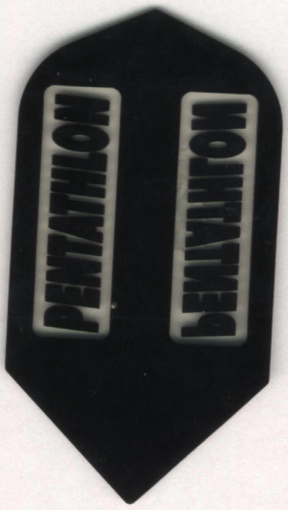 Black PENTATHLON Slim Dart Flights: 3 per set