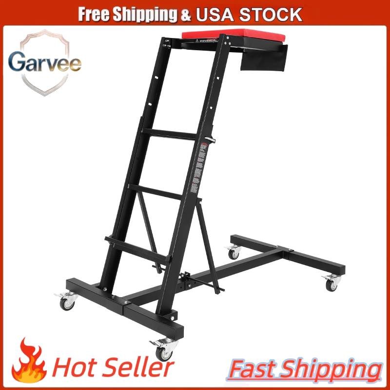 Industrial Adjustable Height Creeper | 400LB Capacity, 4 Swivel Casters
