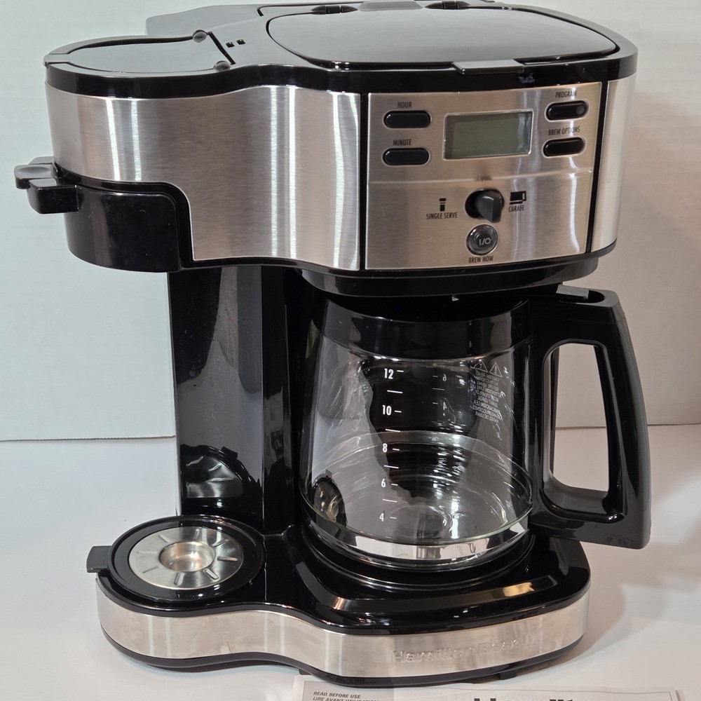 Hamilton Beach 2-Way Programmable Coffee Maker Single Serve & 12-Cup Pot 49980R