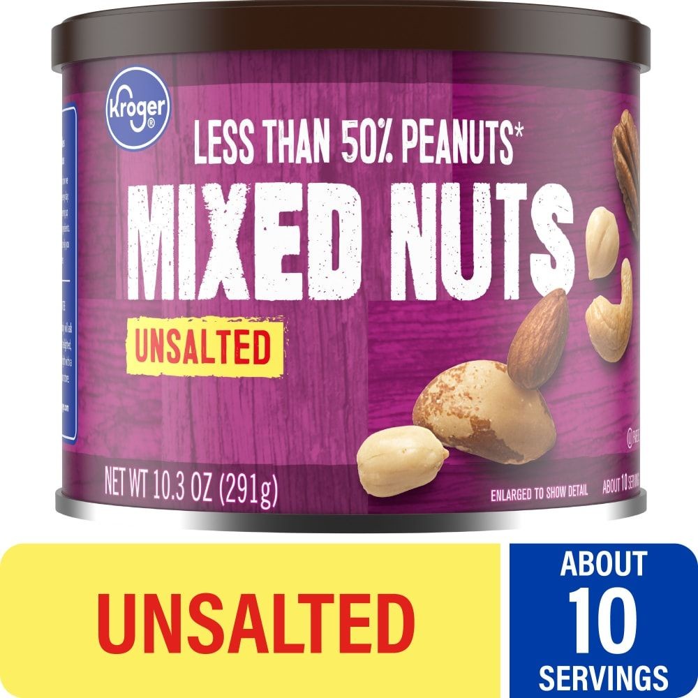 Kroger Unsalted Mixed Nuts 10.3 oz - Pack of 3