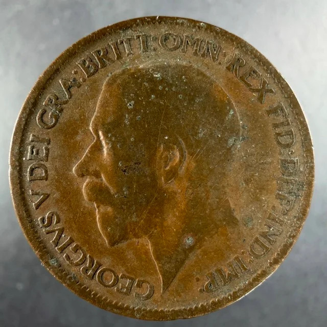 1920 Great Britain Half Penny Lightly Circulated George V