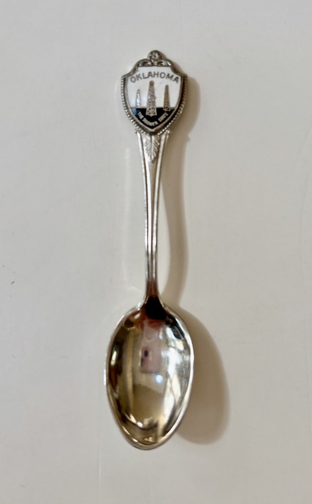 Sterling Silver Oklahoma Collectors Spoon ~3 3/8"