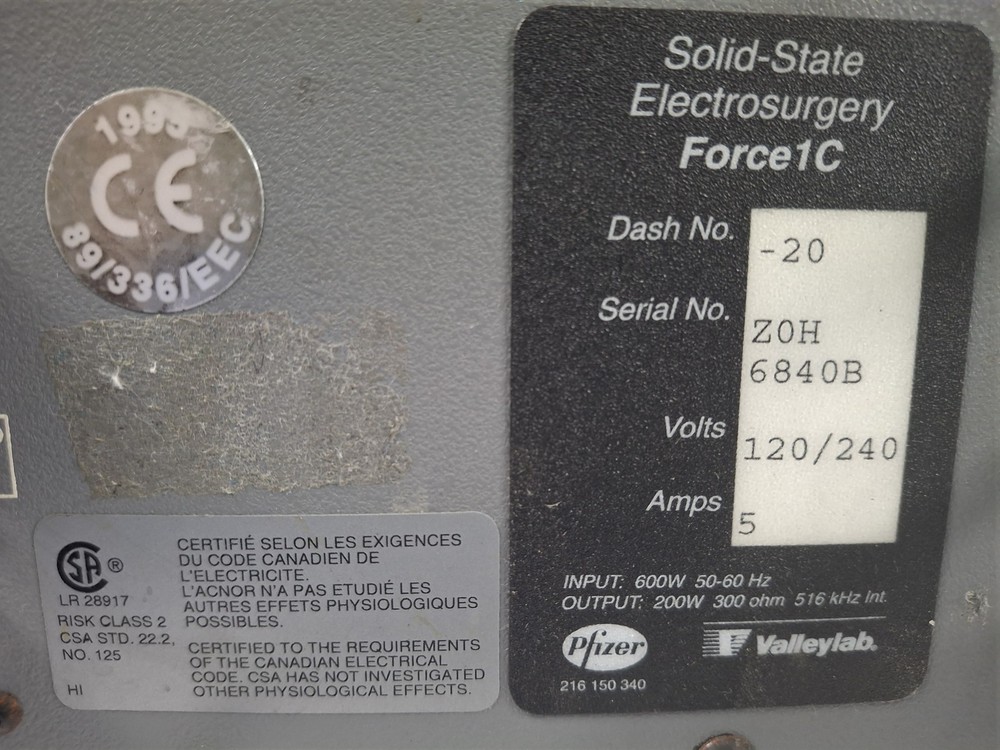 Valleylab Force 1C Electrosurgical Unit