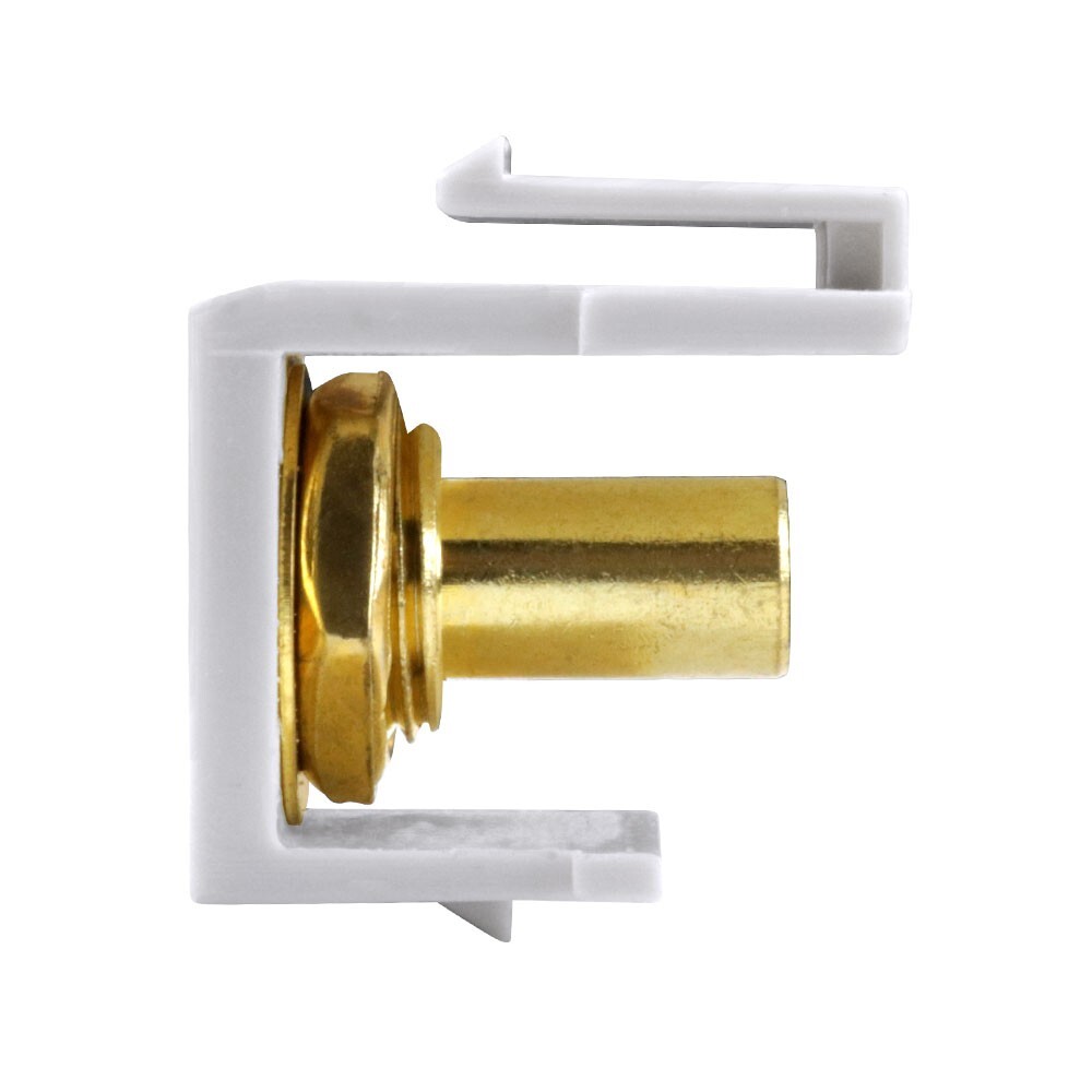 Construct Pro Solder Tab Keystone Jack Insert (Female Banana Plug, White)