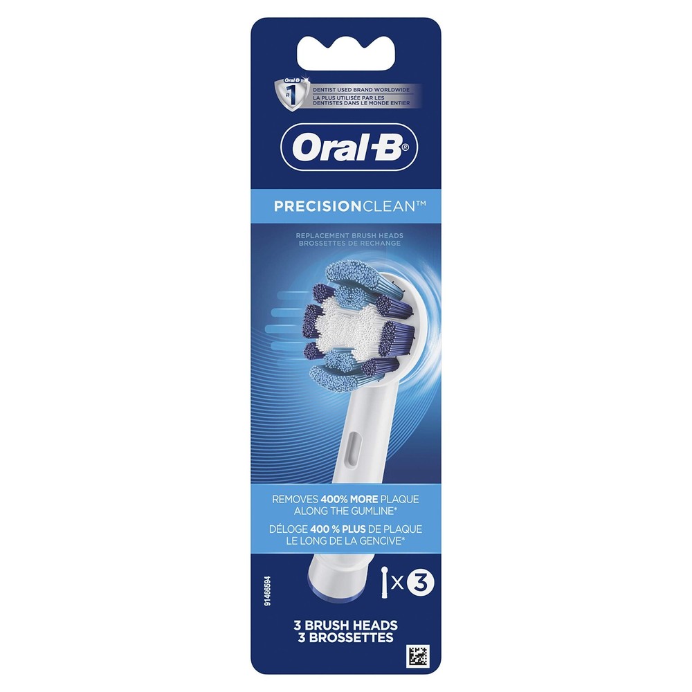 Oral-B Precision Clean Electric Toothbrush Replacement Brush Heads - 3 pack