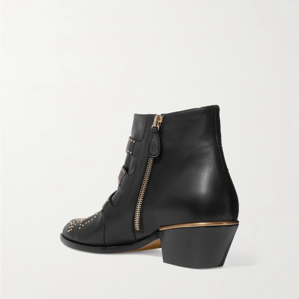 Chloe Susanna leather studded western booties