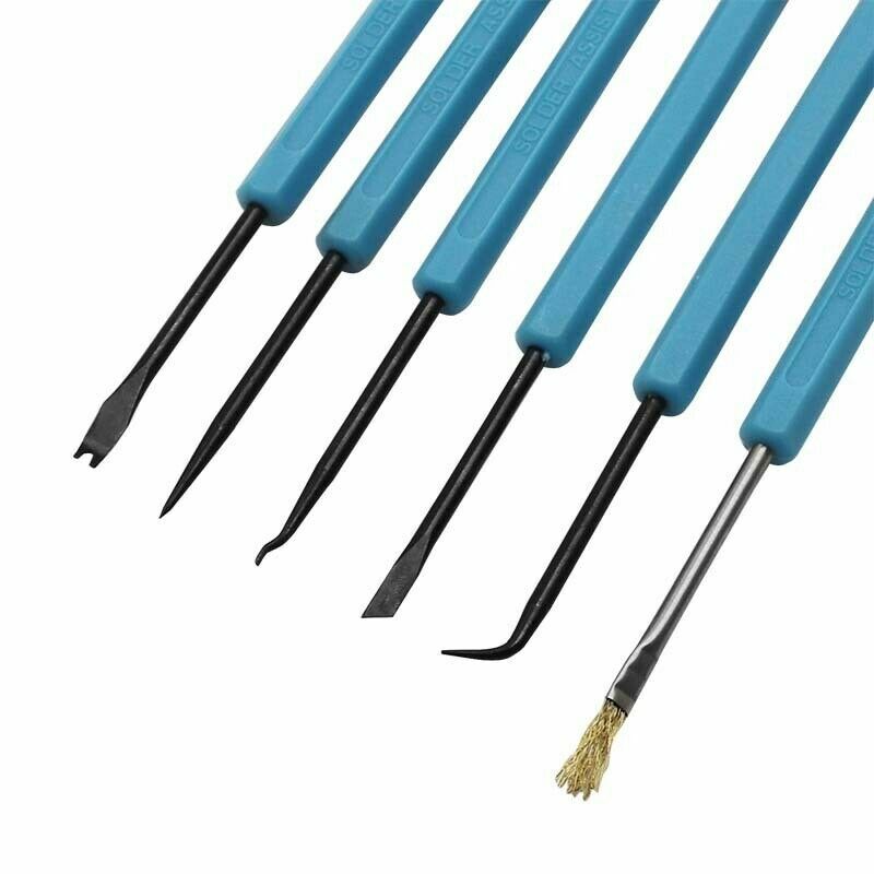 6pcs Double-Headed Solder Aid Tool Kit Welding Auxiliary for Desoldering
